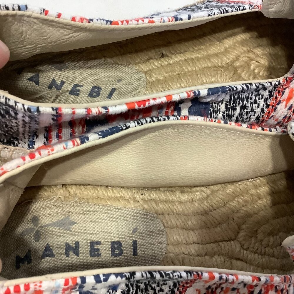 Manebi Espadrilles Tweed Shoes Size 38 Multicolor Made Spain - Picture 9 of 12